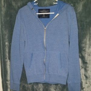 Blue Hooded Full-zip Hoodie